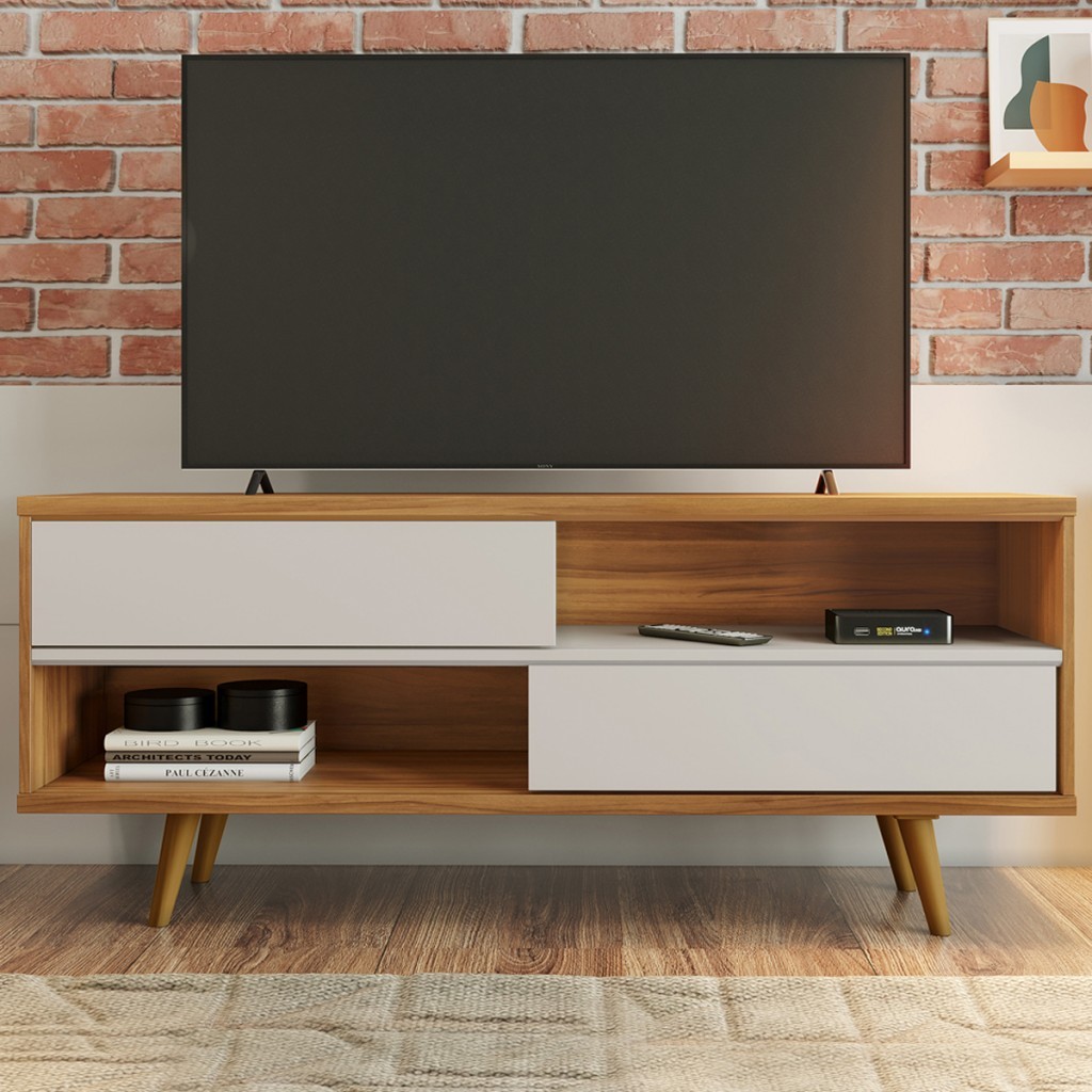Rack para TV Até 50 Polegadas Erevan 2 Portas - Pnr Móveis em Oferta na Shopee
