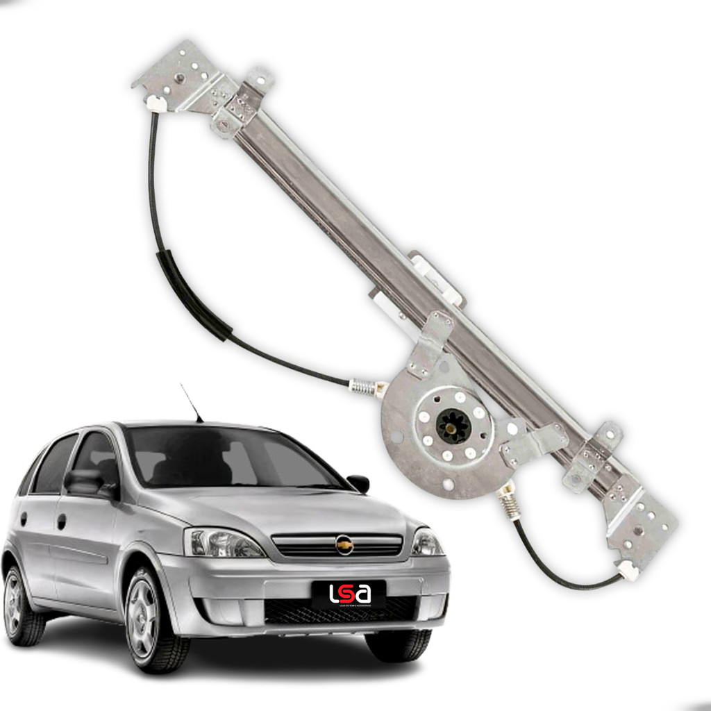 Máquina de Vidro Elétrica Chevrolet Corsa 2002-2012 Porta Traseira Direita com Encaixe para Motor Mabuchi 8 Dentes em Oferta na Shopee