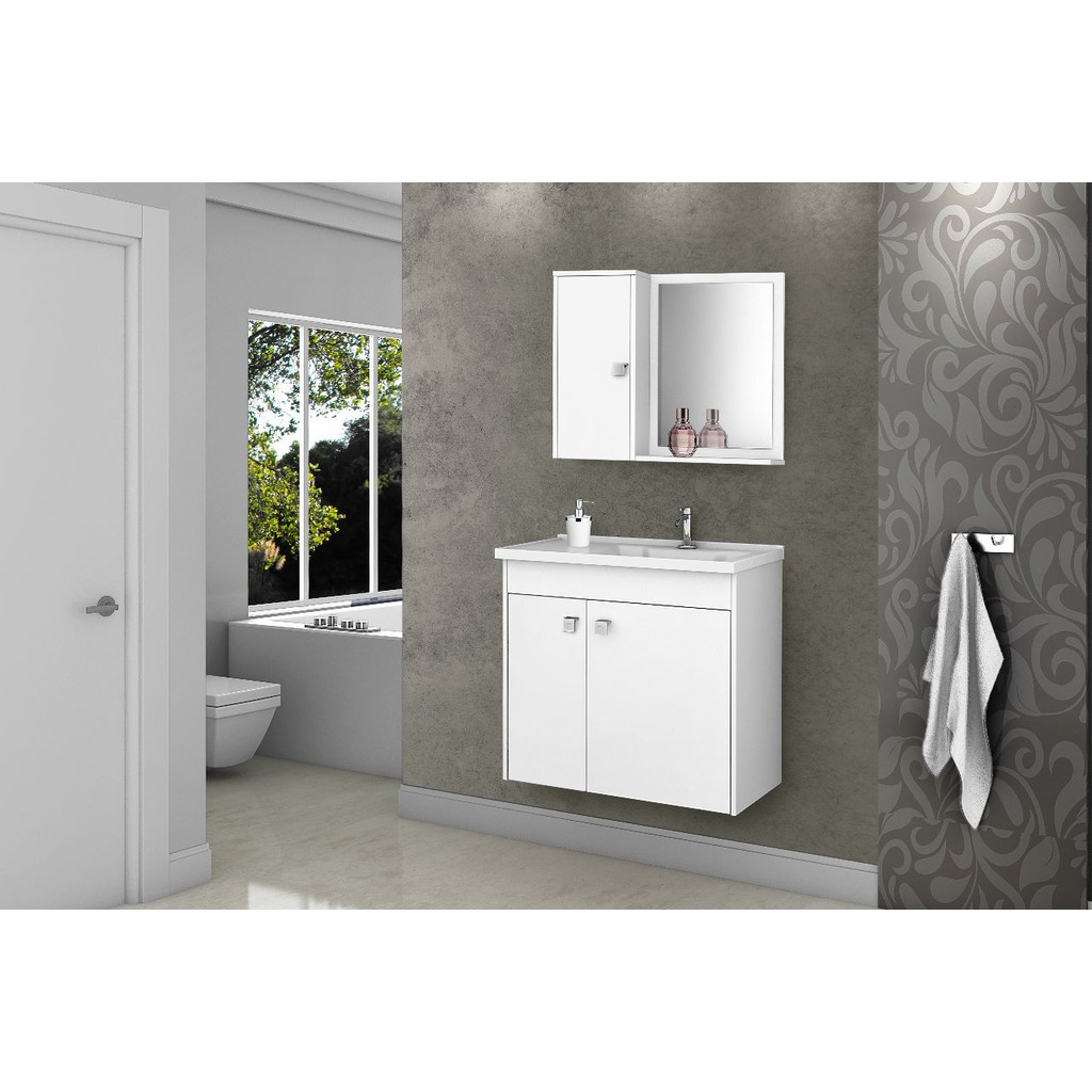 Conj Gabinete Munique 2074287 Banheiro Branco