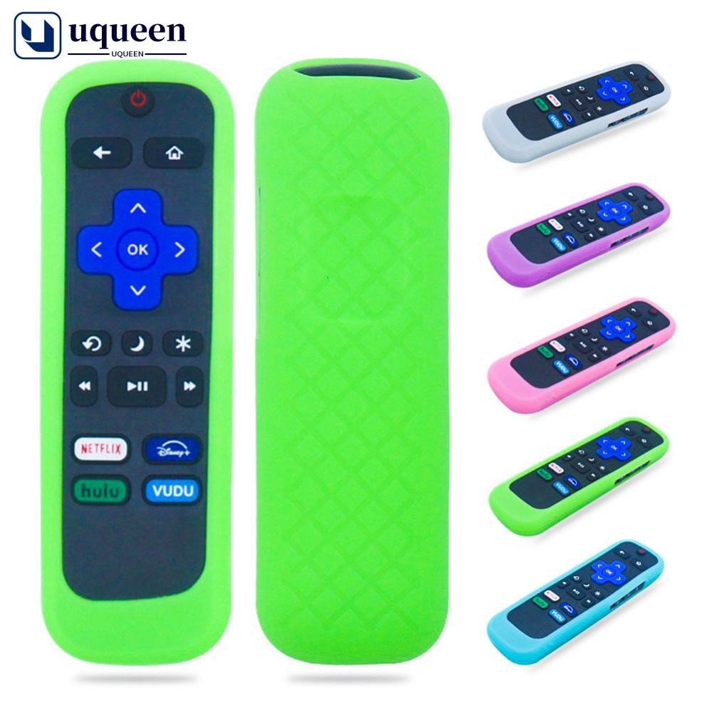 UQUEEN Caso Remoto TV Silicone Controlador Protetor Universal Substituição Manga Brilho Da Pele Para Roku Capa TCL C2J1