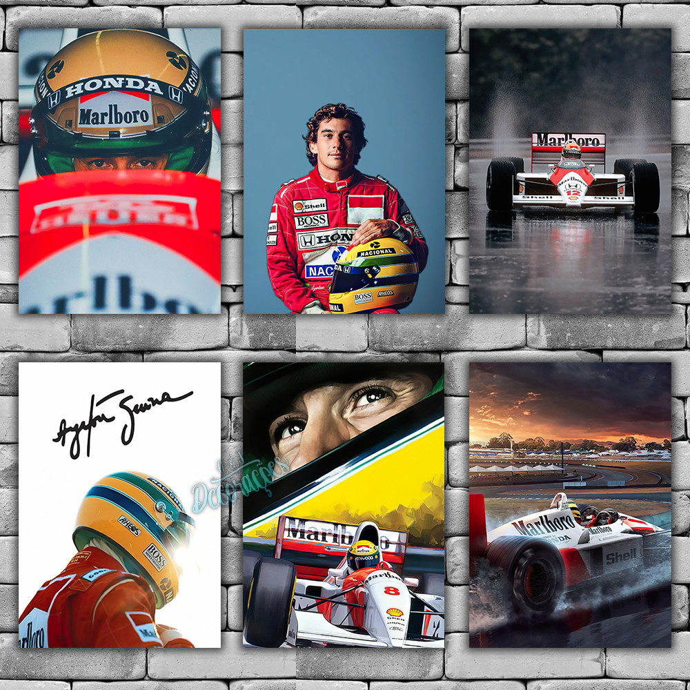 Placas Decorativas Quadros Ayrton Senna 01 a 15 - Esportes F1 Fórmula 1 Corrida Carros em Oferta na Shopee