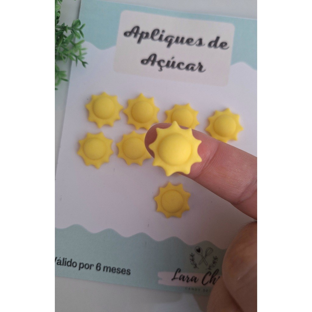 Apliques de açúcar / confeitos de açúcar sol / solzinho