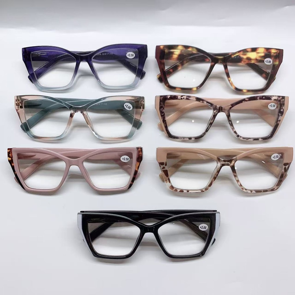Óculos de Grau Para Leitura Perto +1.00 ao +4.00 Novo Armação Feminina  Modelo Gatinho Para Leitura UO206 em Oferta na Shopee