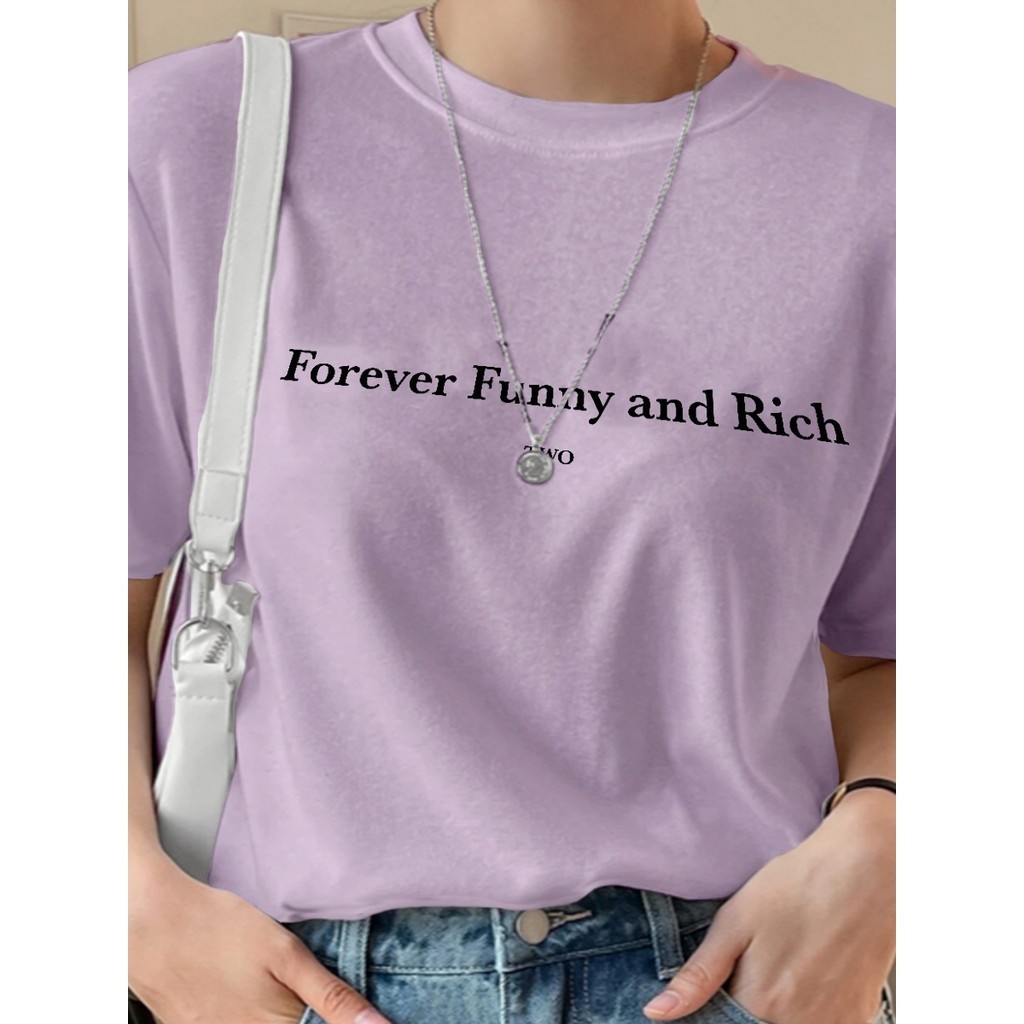 Camiseta Lilás Oversized T shirt Feminina Estilosa Estampada Blusa Minimalista Confortável Academia