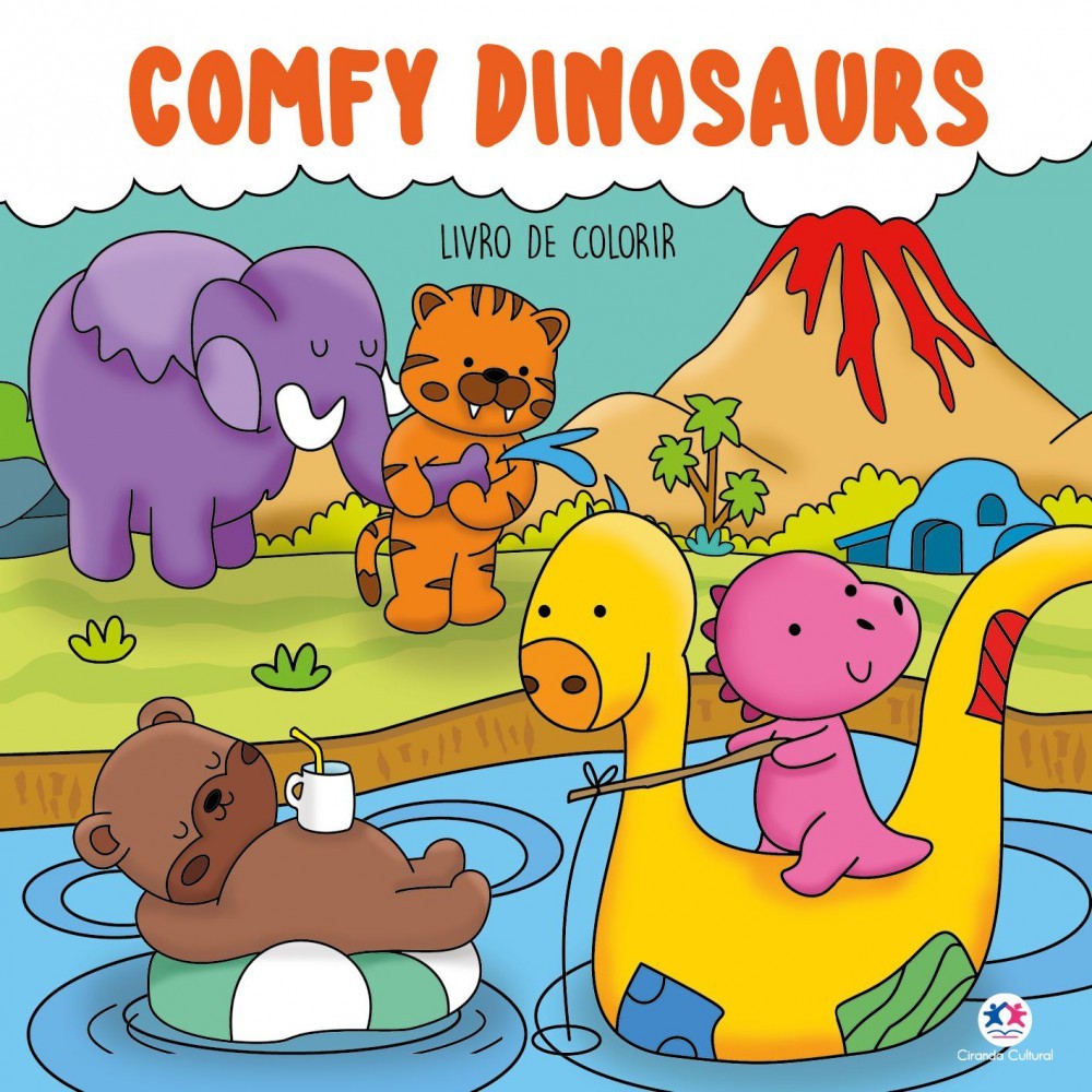 Livro de Colorir Comfy Dinosaurs Ciranda Cultural em Oferta na Shopee