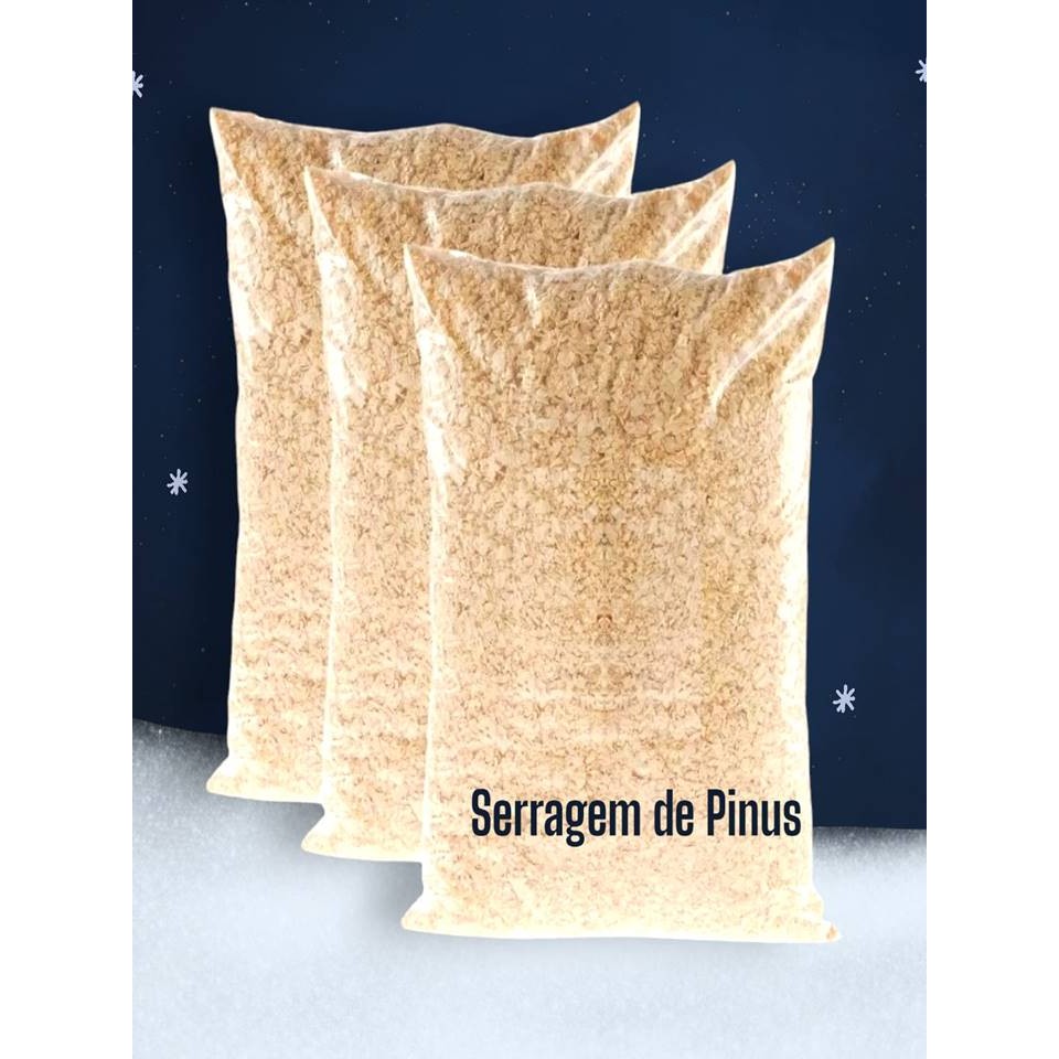 500g Maravalha Serragem Madeira de Pinus seca e sem Aditivos Qualidade Garantida