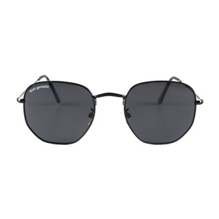 Óculos de Sol Preto Hexagonal Quadrado Harbor Full Black UV em Oferta na Shopee