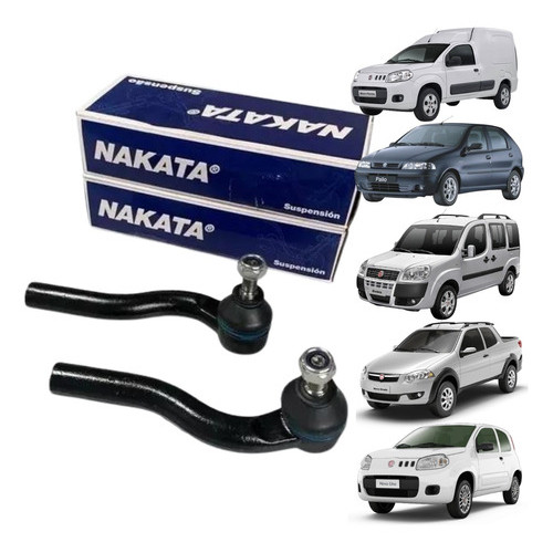 Terminal Direção Dianteiro Dir/Esq - Fiat Uno / Palio / Siena / Strada / Doblo / Gran Siena - Nakata em Oferta na Shopee