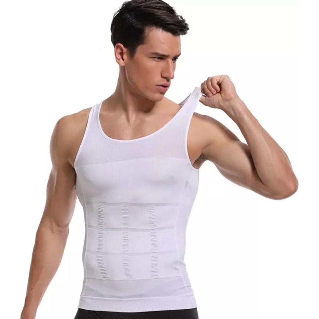 Kit 2 Regata Modeladora Masculina Slim Fit Cinta Postural Redutor