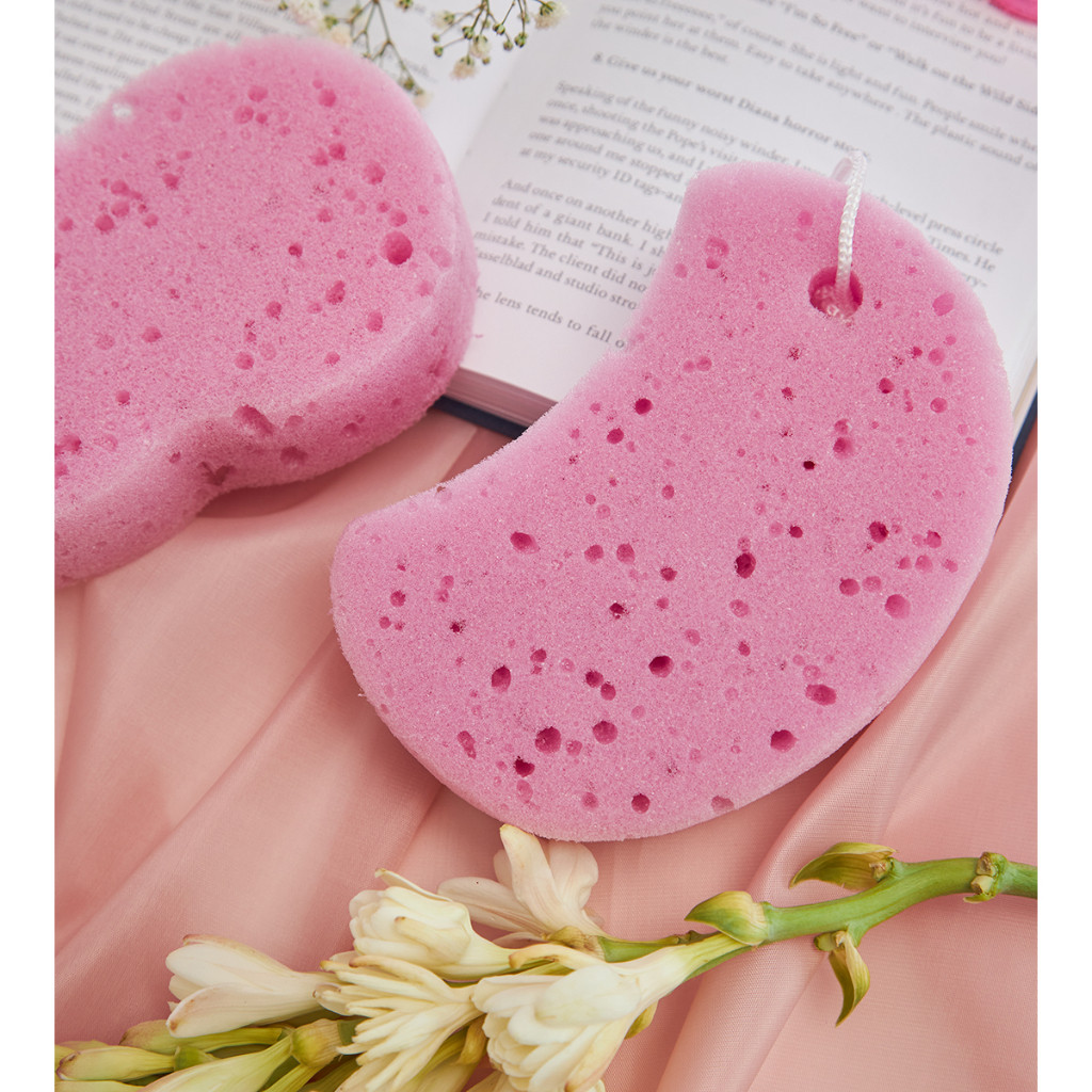 KIT DUAS ESPONJAS DE BANHO COM CORDÃO - SUAVE BANHO - ENVIO SORTIDO⭐