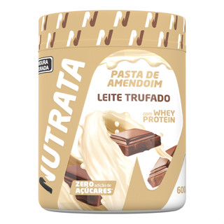 Pasta Amendo Whey 600g Sabor Leite Trufado Nutrata em Oferta na Shopee