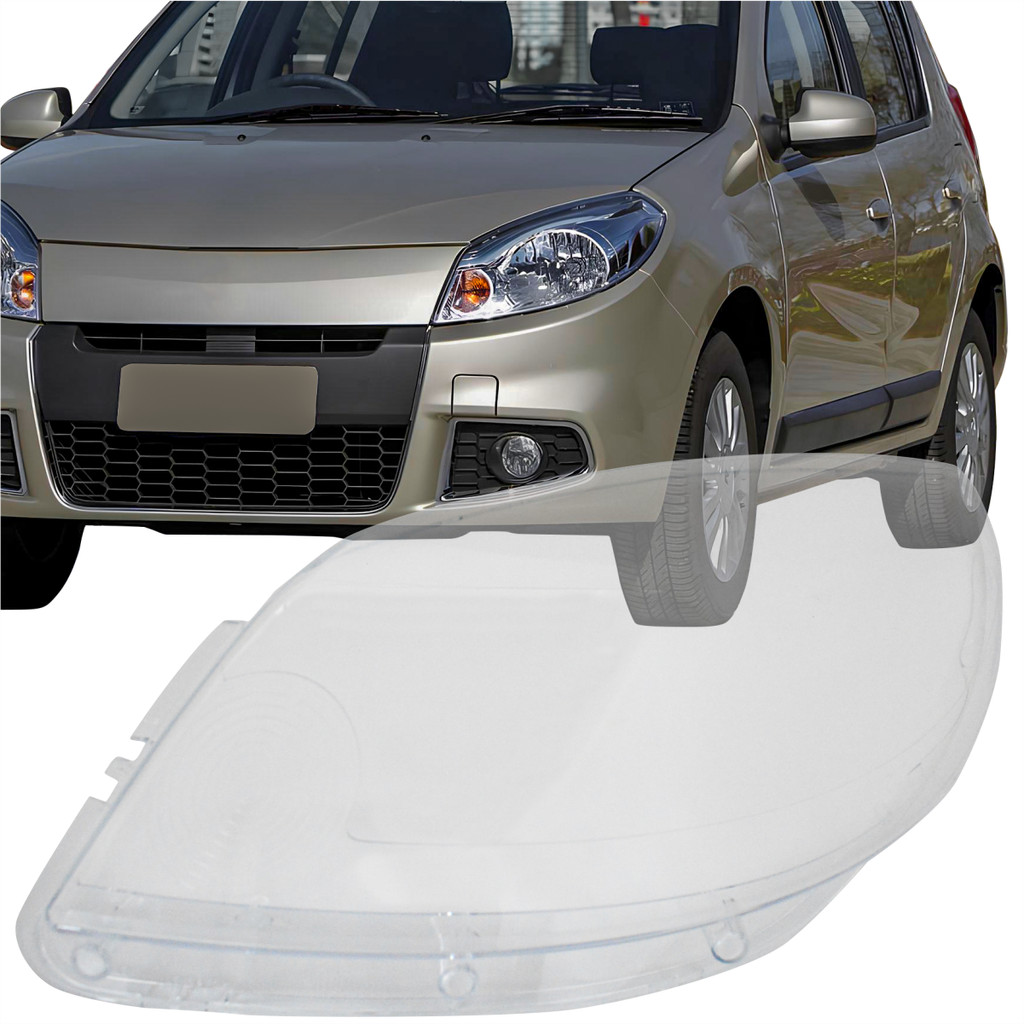 Lente Principal do Farol Sandero Stepway 12 e 14-Lado Motorista/Esquerda