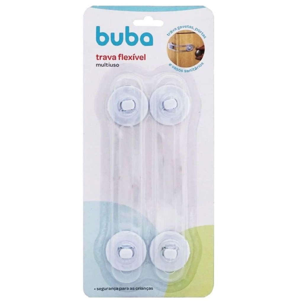 Kit Trava de Segurança Multiuso Flexível 2 Peças 13920 Buba - Mom & Baby