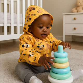 Jaqueta Bebê Din Don Corta Vento Sublimada Com Capuz Dog em Oferta na Shopee