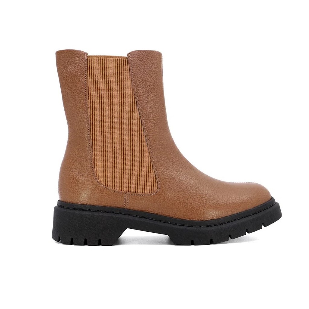 Bota Feminina Usaflex Chelsea Casual Couro Macio Zíper - Women Shoes