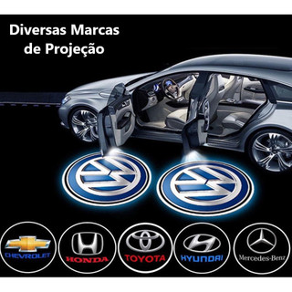1 par Lâmpada LED Sem Fio Para Carro/Projetor De Luz Laser Bem-Vindo com Marca de Carro U…
