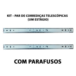 Corrediça Telescópica 350mm (Parcial) - Para Móveis - 1 Par / RENNA em Oferta na Shopee