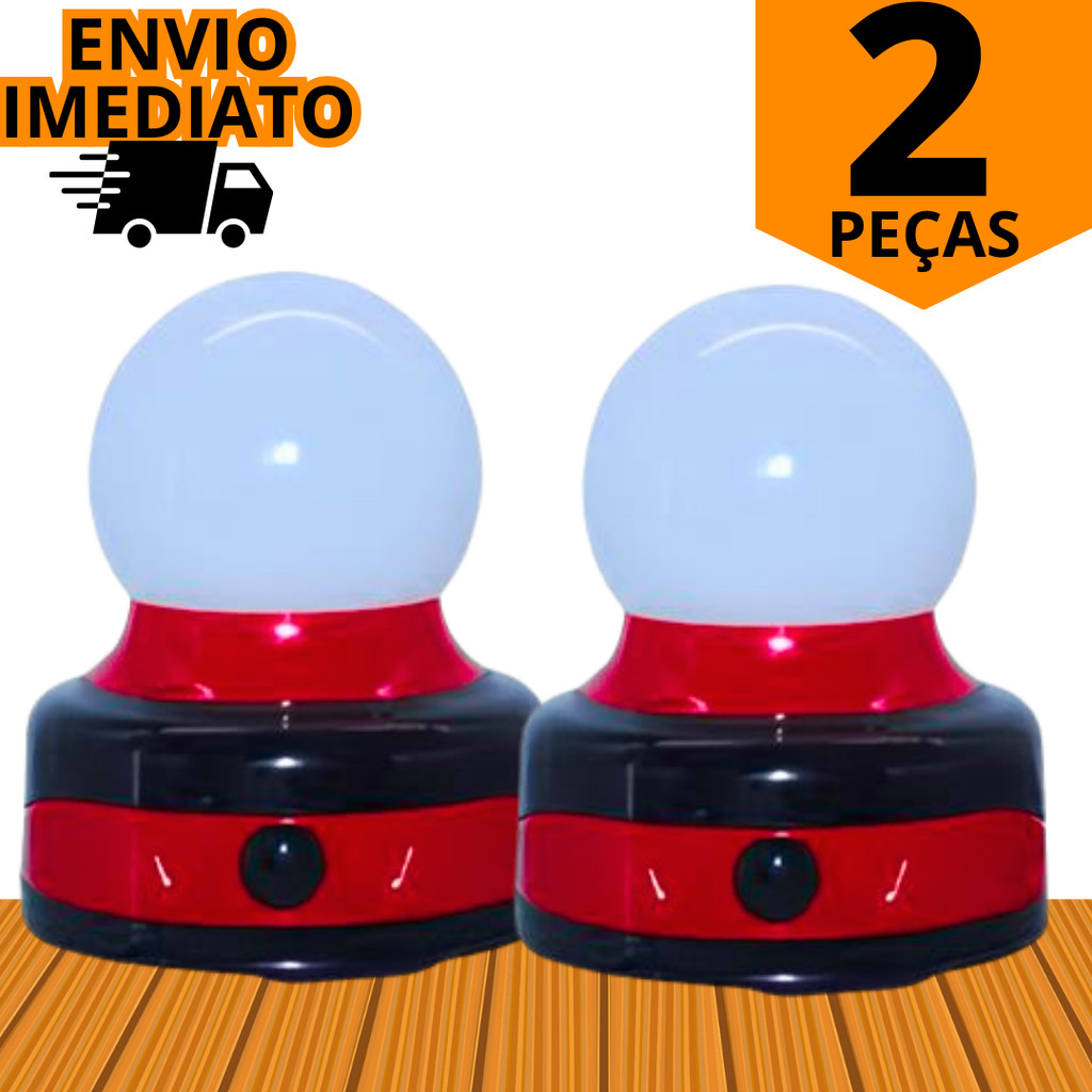 Luminária Lamparina Led Abajur 1 ou 2 A Pilha Portátil Econômica Sem Fio Casa Trabalho Acampamento ENVIO IMEDIATO