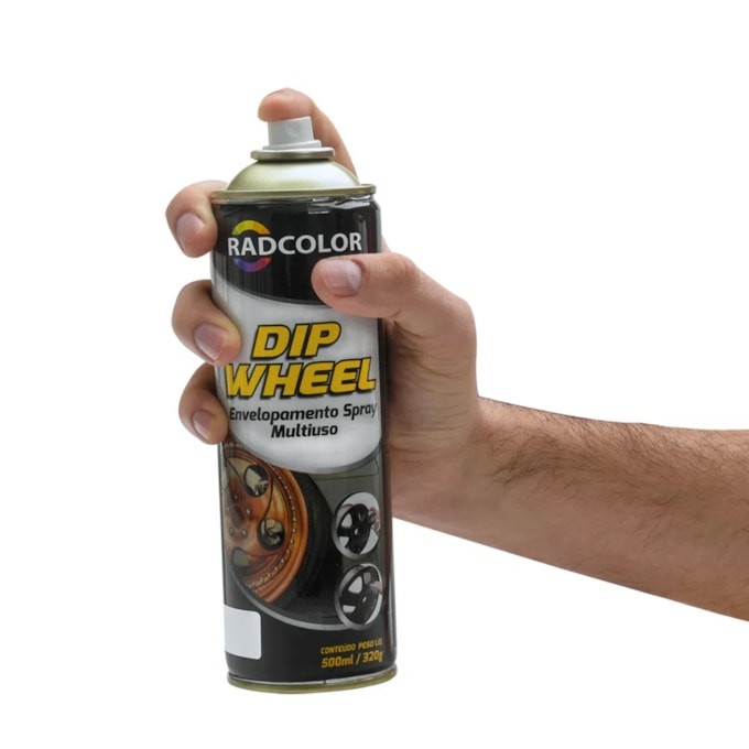 Detalhes do SPRAY DE ENVELOPAMENTO LÍQUIDO DIP WHEEL 500ML PRETO - RAD2300