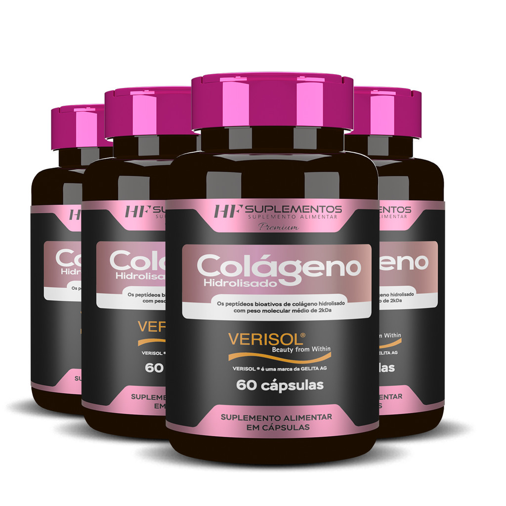 4x COLAGENO VERISOL + CALCIO HF SUPLEMENTS 60CAPS 1750MG