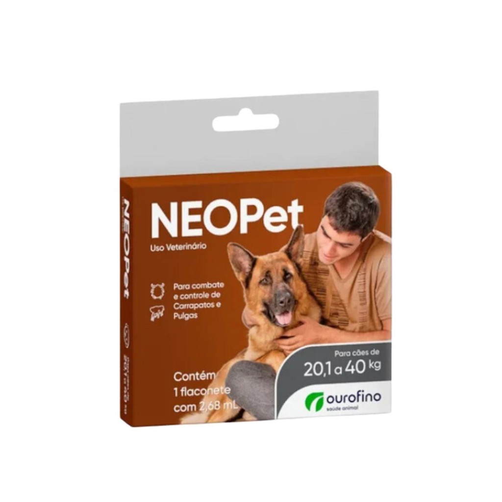Neopet Antipulgas e Carrapatos Para Cães de 20 a 40kg - Pets