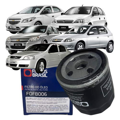 Filtro do Óleo Lubrificante - GM Corsa / Celta / Onix / Astra / Vectra - Filtros Brasil FOFB006 em Oferta na Shopee