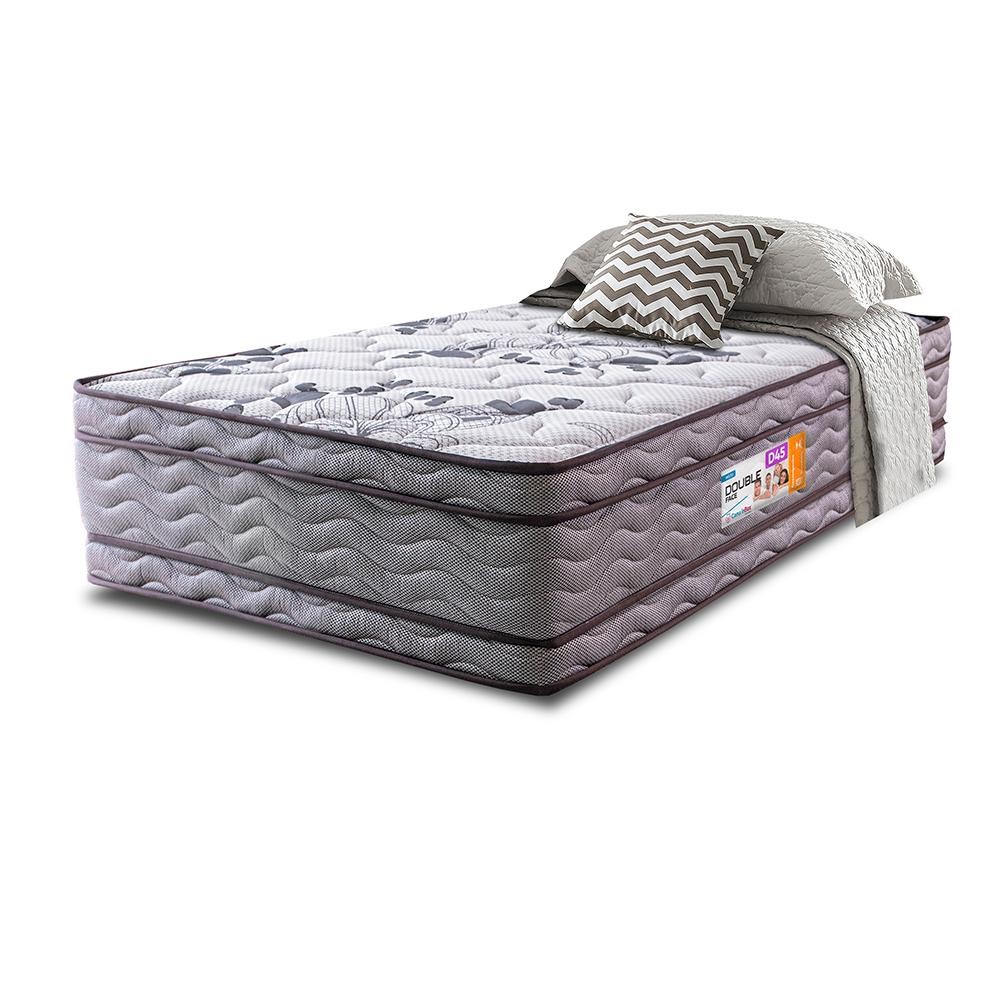 Colchão Solteiro OrtoFirm 88x188x32 Double Face Espuma D45 Cinza - Home & Living