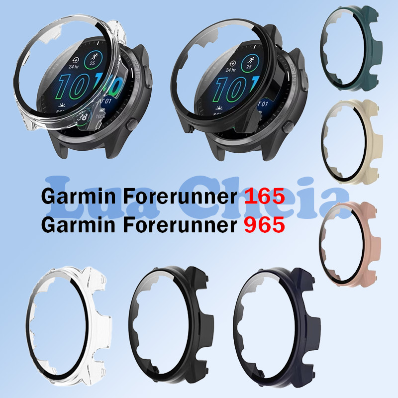 Lua cheia Capa Com Vidro Para Garmin Forerunner 165 965 em Oferta na Shopee