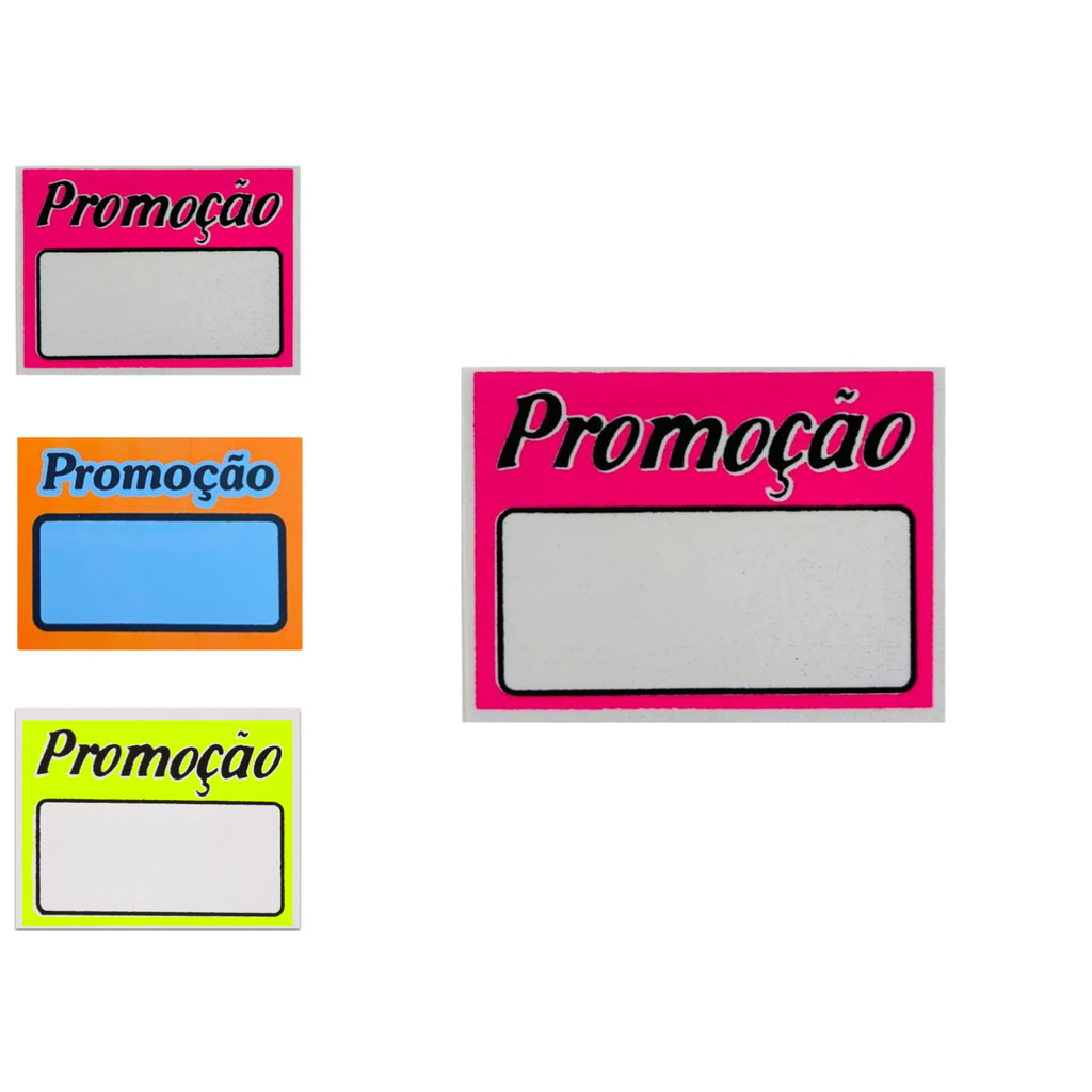 Placas Reutilizáveis Retangular Promoção Oferta Preço Pvc 8x6cm 10 Un. em Oferta na Shopee