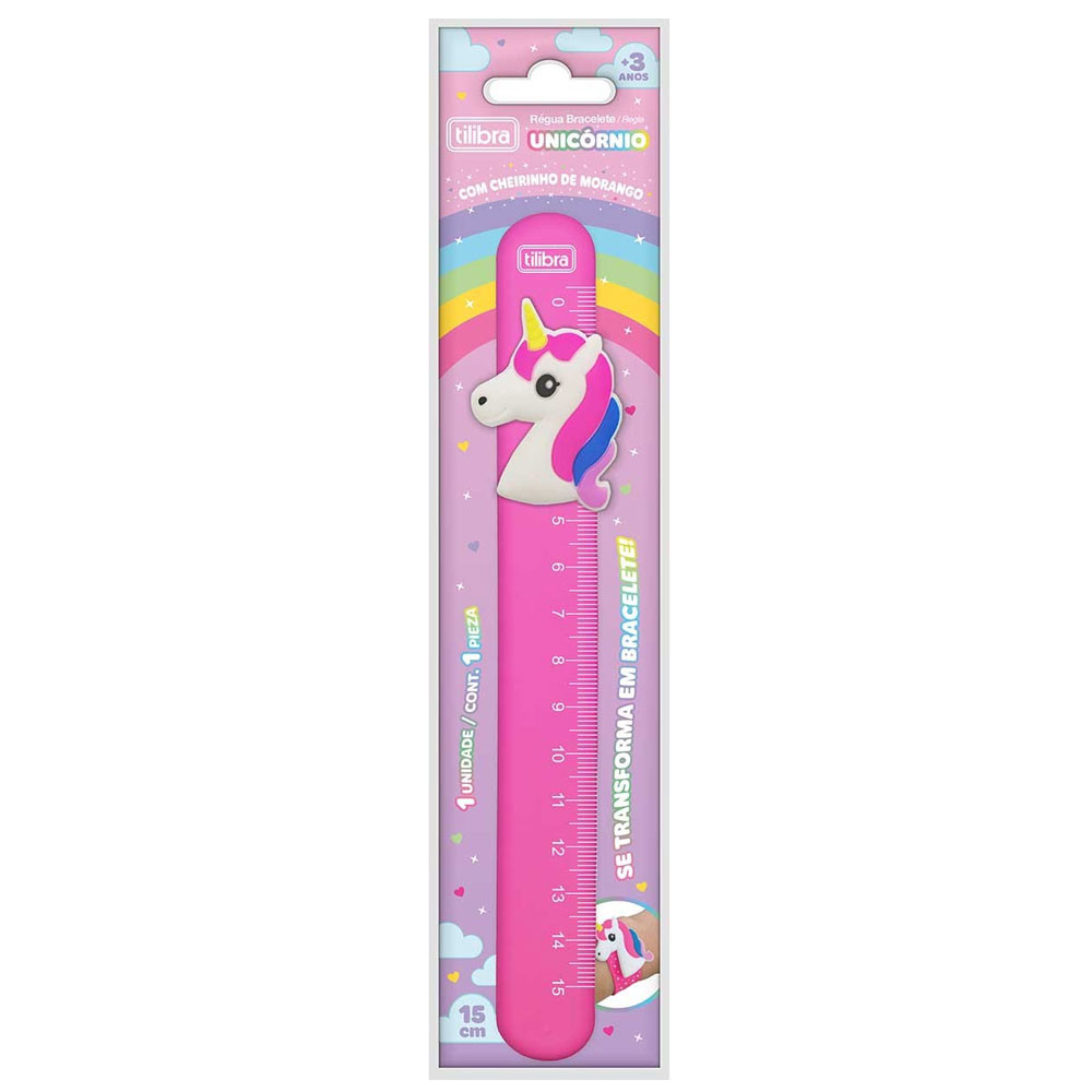 Régua bracelete Unicórnio 15cm 390372 Tilibra