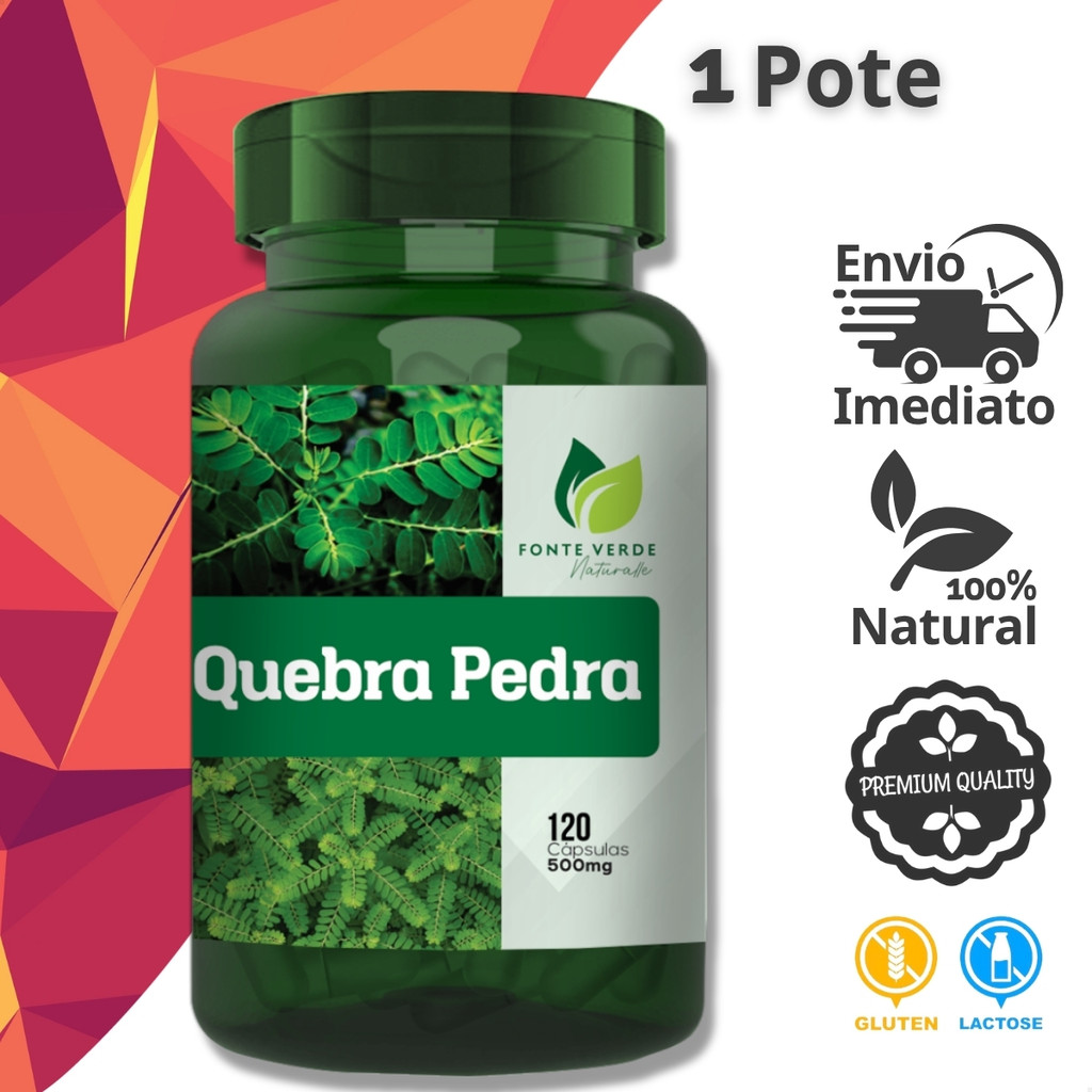 Quebra Pedra Puro 100% Natural 120 Cáps - Fonte Verde em Oferta na Shopee