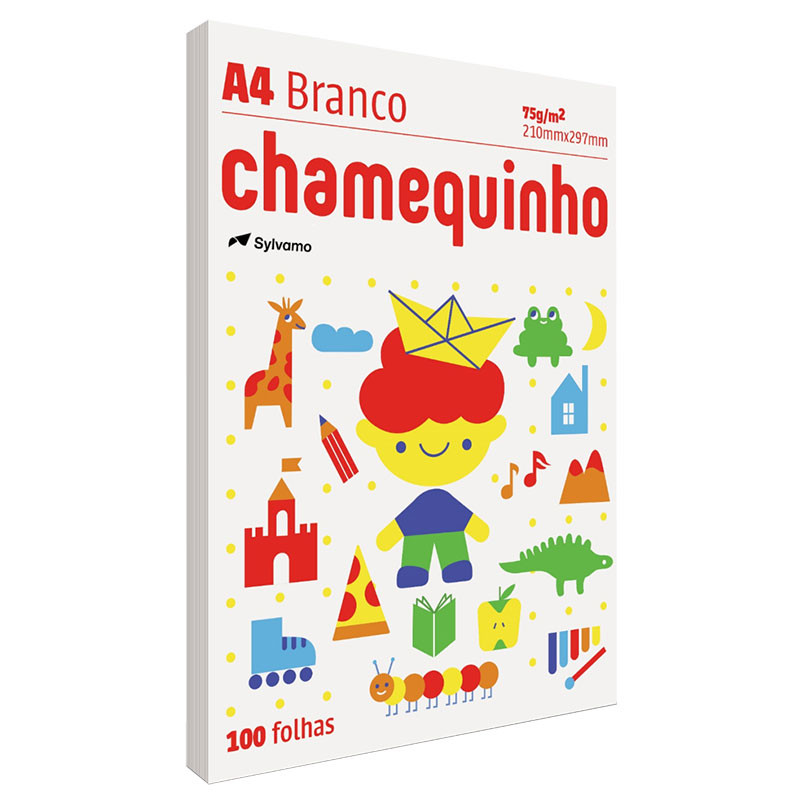 Papel sulfite A4 75g 210x297 com 100 folhas Chamequinho - Stationery