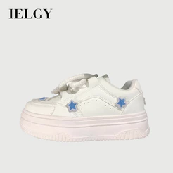 IELGY Sapatos Brancos Com Plataforma De Urso De Alto Valor Para Estudantes Tênis Casuais
