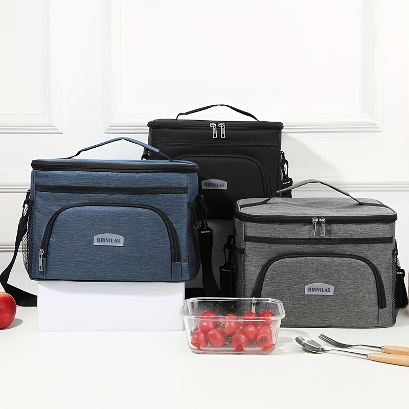 Bolsa Térmica Versátil Para Almoço - Grande, Tecido Oxford À Água, Perfeita Para Trabalho, Escola, Viagens & Festas em Oferta na Shopee
