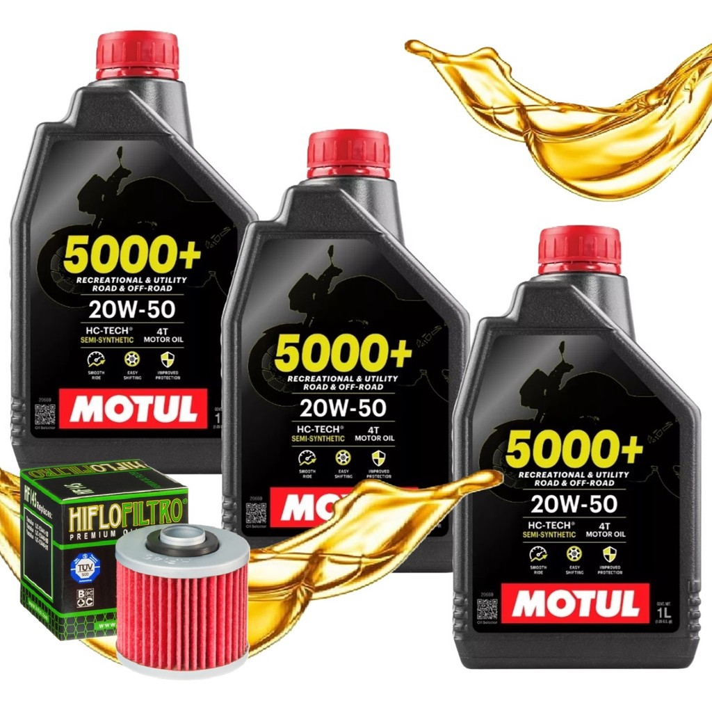 Troca de Óleo Xt 660 / Xt 600 / Xt 660 Teneré Motul 5000+ 20w50 + Fitro Hiflo