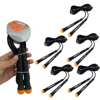 Kit 5 Cordas de Pular em PVC Para Treinar Aeróbico VP1075 vollo