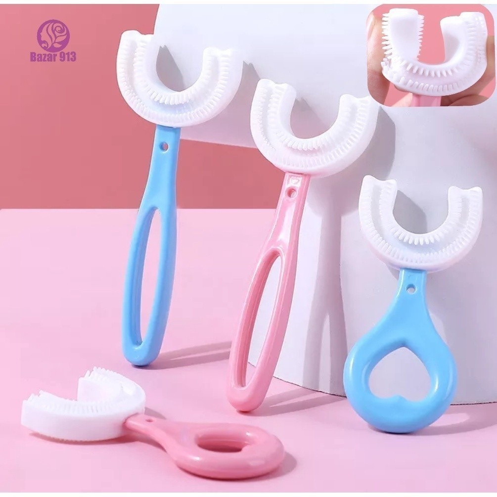 Escova de dentes infantil em forma de U de 360 ​​graus--Promoção--3266