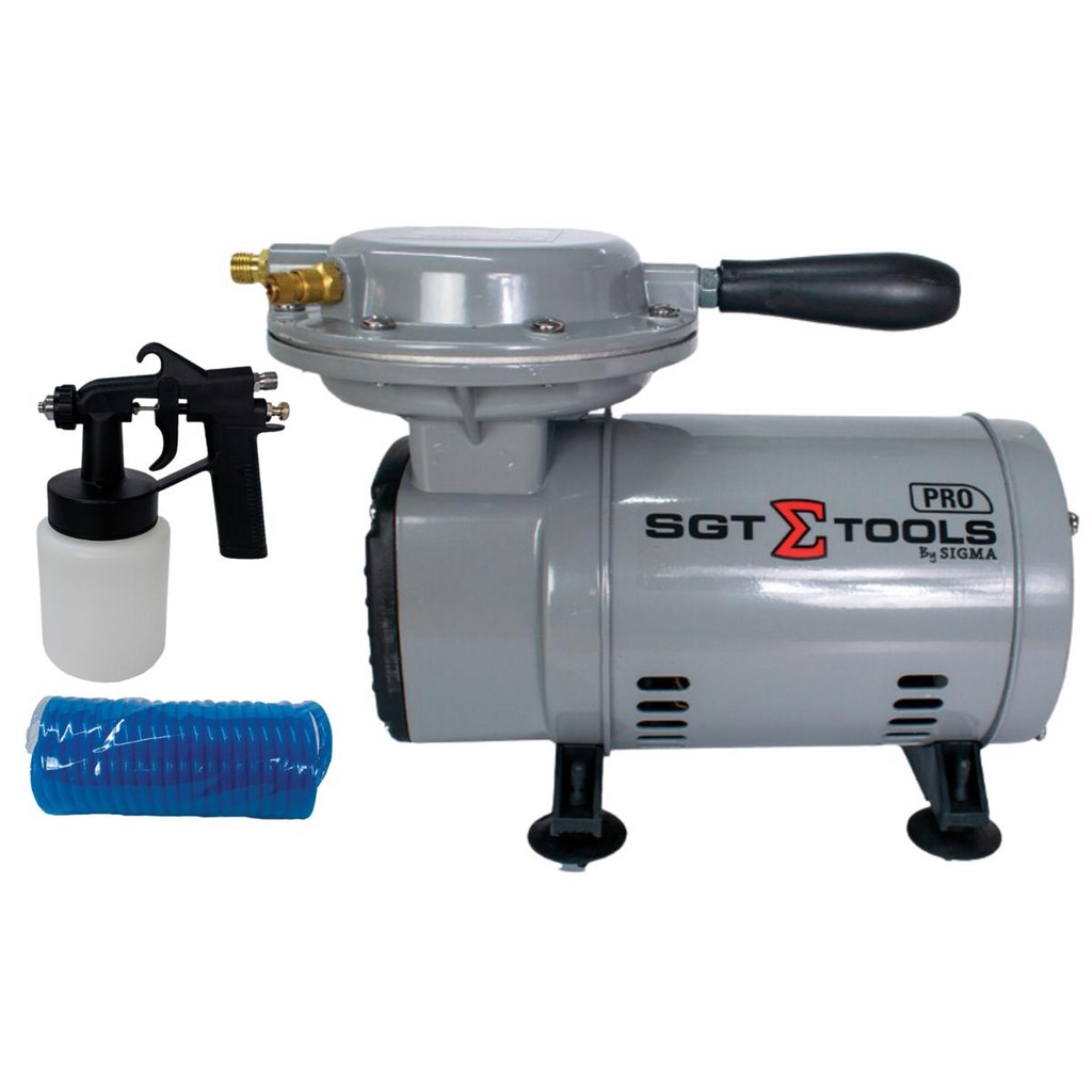 Compressor Ar Direto 2,3pés 0,3cv Bivolt Com Pistola Sigma - Home & Living