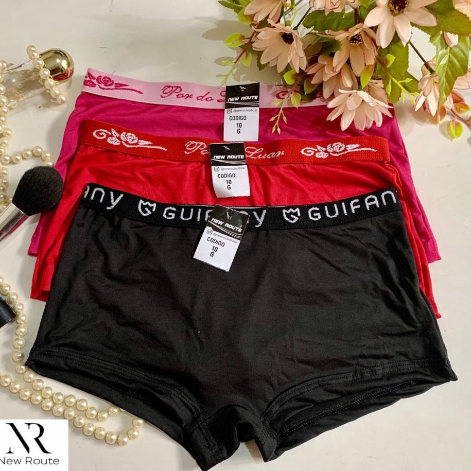 Kit 10 Cueca Boxer Feminina Calcinha Shortinho Microfibra em Oferta na Shopee