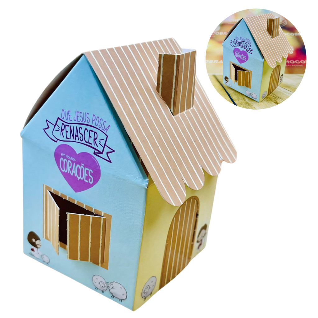 30 CAIXA PÁSCOA CASINHA CRISTÃ VIDA NOVA IDEIA PASCOA OUTLET em Oferta na Shopee