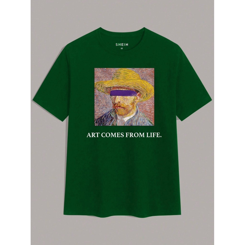 Camiseta Feminina Oversized Masculino Van Gogh Estampado Aesthetic Arte Blusa Longline Confortavel