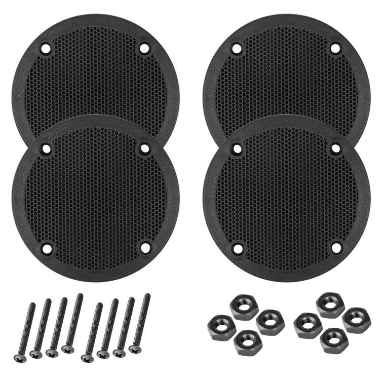 Kit 04 Tela Plástica Para Tweeter Leson 8,5 Cm Com Parafusos