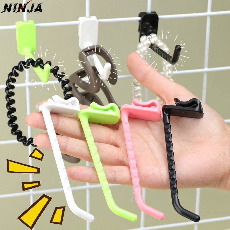 5/10/15 Unidades-Gancho Multiuso Para Painel De Malha De Plástico-Ganchos Exibição De Lanches Prateleira De Supermercado