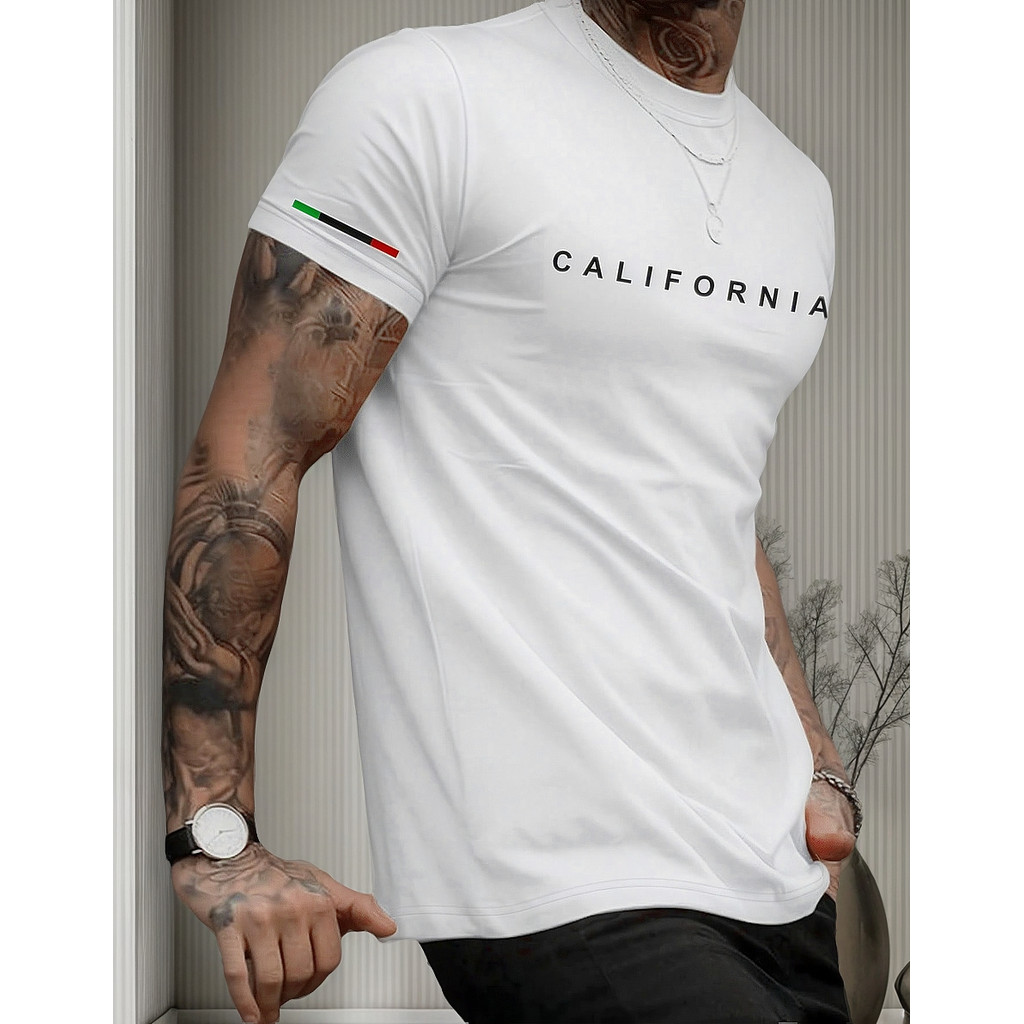 Camiseta Masculina California Italy Estampadas Verão