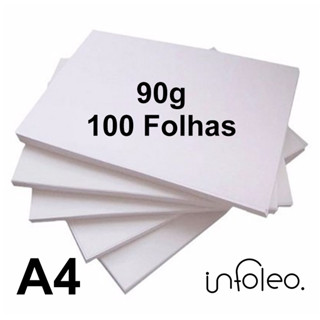 Papel Offset A4 90g Branco - 100 Folhas em Oferta na Shopee