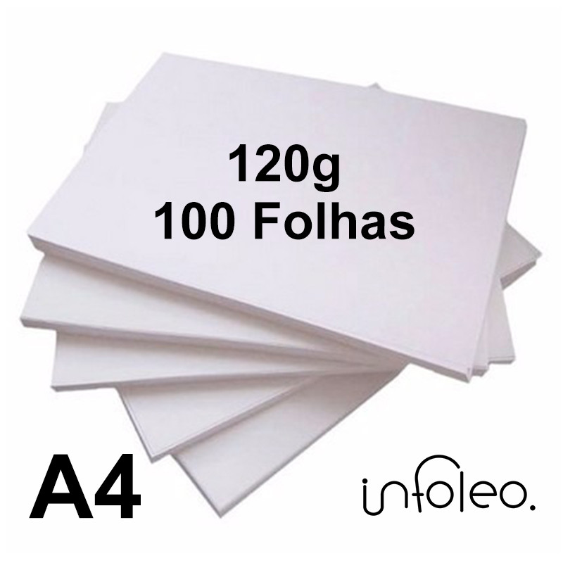 Papel Offset A4 120g Branco - 100 Folhas em Oferta na Shopee
