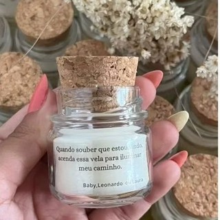 MINI VELA VEGANA AROMÁTICA LEMBRANCINHA PERSONALIZADA 10 unidades, CASAMENTO  MATERNIDADE, KIT C/10 em Oferta na Shopee