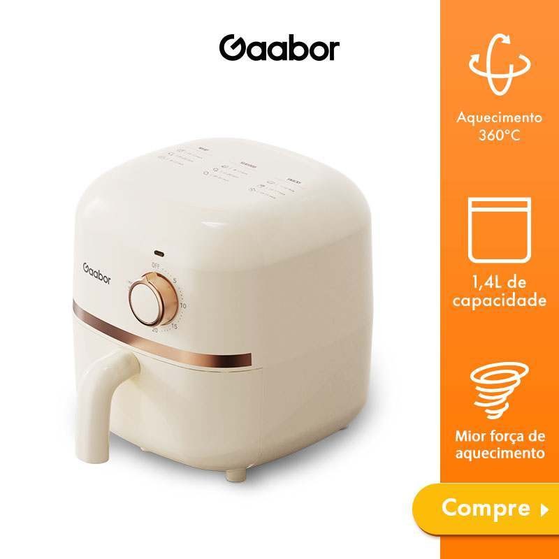 Detalhes do Gaabor Air Fryer 1,4L Revestimento Antiaderente Controle de Temperatura Constante Timer Botão Único 900W AF20M-YE01A