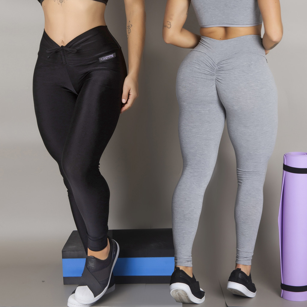Kit 2 Legging Academia Levanta Bumbum