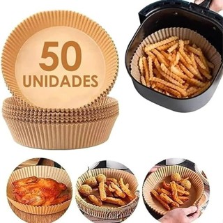50 Pcs Forma Descartável Para Fritadeira Air Fryer Em Papel Antiaderente Redondo em Oferta na Shopee